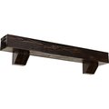 Ekena Millwork Kit w/ Ashford Corbels, Premium Aged, 4"H  x 8"D x 36"W Sandblasted Faux Wood Fireplace ManteL MANUSD04X08X36ASZD